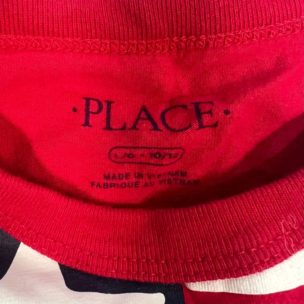 The Childrens Place Boys American Flag T-Shirt Red White Blue Youth Large 10/12